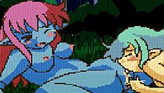 妖精ファイトの妖精たちがヘンタイで指マンとマンコ舐め