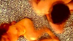 Hot teen couple bangs hard with big cock action in bed