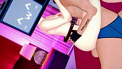 TV woman has fun playing in the love hotel