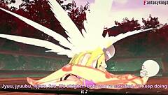 Angelwomon evolves to fuck 3 digimon in fantasy