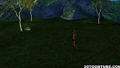 hey, watch these two bi 3d babes lick and share cock