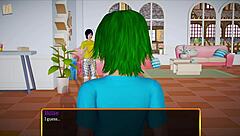 My new family playing a game together