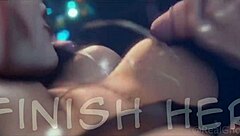 Tifa From Overwatch Receives Blowjob And Positions With Friends