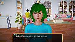 My new family playing a game together