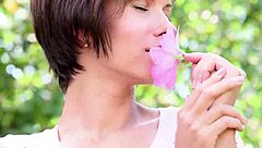 Suzanna A from Metart charms while undressing in outdoor solo scene