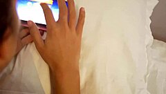 teen gets creampied hard while messing on her phone