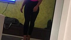 Outdoor striptease shower with cosplay anal for Briana Moon