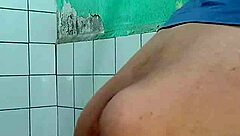 With desire, giving it hard to him in passionate encounter