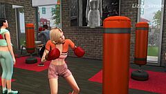 ジムで金髪美女がガンガン犯される3Dアニメ