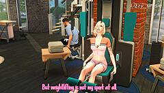 bonde gets fucked in the gym 3d animation