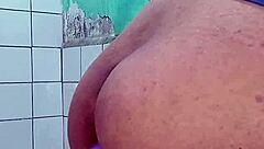 With desire, giving it hard to him in passionate encounter