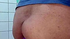 With desire, giving it hard to him in passionate encounter