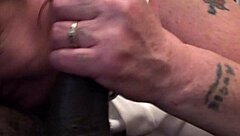 Loopy Lou gives an amateur blowjob in the room