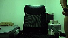 An Asian Hispanic man indulges in solo masturbation