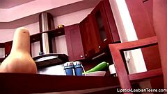 Blonde Undresses And Fingers Herself