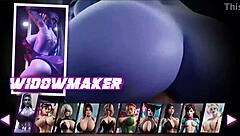 Sex game features chun li, yorha 2b, and widowmaker in anal action