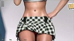 blonde with big tits and ass in 3d anime hentai game