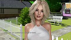 blonde with big tits and ass in 3d anime hentai game