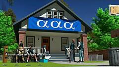 blonde with big tits and ass in 3d anime hentai game