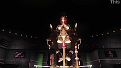 ryo explores the red robin lounge, dancing on a machine table in a wild night.