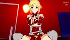 Mordred Pedragon lets you cum inside during masturbation.