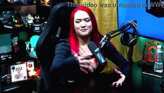 Redhead Bia Bends Over For Interview