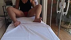 watch before deleting - married woman filmed during tantric massage being touched by therapist - real video