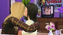 this 3d hentai shows if we're just friends or more in a lesbian sex tape