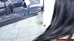 Horny latina alexis in heels sucks cock and swallows cum