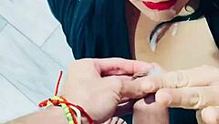 Curvy Brunette Sucks Big Dick with Buttplug