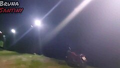 Bruna gets fucked with a big black cock in the club parking lot