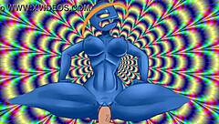 Psychedelic Slut Rides Cowgirl Style