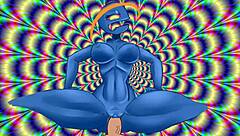 Psychedelic Slut Rides Cowgirl Style