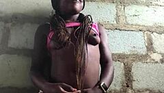 Crazybitch starts with teasing strip, ends fully naked.