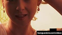 Sex-Starved Sunny Lane Feels Ecstasy Fingering Her Wet Pussy