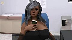 Grote tieten anime schatje geniet van monsterlul in hentai scene met dikke kont