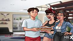 In summertimesaga, the maid wants to clean up in episode four eleven