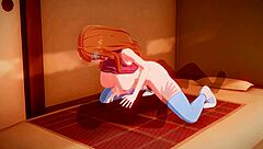 Man, banging big-titted Orihime Inoue from Bleach hentai is wild!