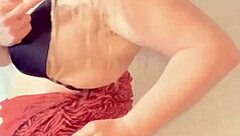 hot blonde dancing in crotchless panties