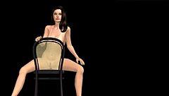 animated 3d cartoon girl giving sexy poses in several positions