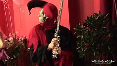 Gorgeous chicks enjoy sucking and cowgirl riding in a hardcore group sex session with shaved pussies.