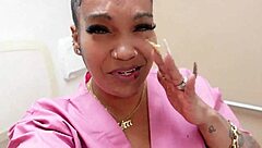 Thick Latina Ebony Masturbates At Work