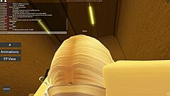 Roblox porn with cute whore bent over for doggystyle. She rides cowgirl on big black cock before missionary banging.