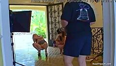 British milf Angie George caught on candid cam, oops!