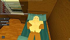 Roblox porn with cute whore bent over for doggystyle. She rides cowgirl on big black cock before missionary banging.