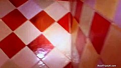 British milf Angie George caught on candid cam, oops!