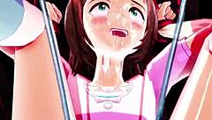 Intense 3D Anime Action in Purupuru Haruka 09 String Pulling Game