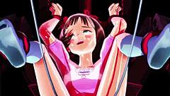 Intense 3D Anime Action in Purupuru Haruka 09 String Pulling Game