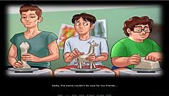 summer time saga unc part 35 brings wild cartoon dating vibes. can't stop playing this hentai game!