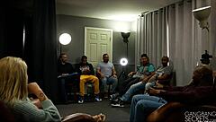 Behind the Scenes Interview with Asian Mega Slut Gia Dibella Ripping Clothes in Striptease, Big Tits and Ass Exposed